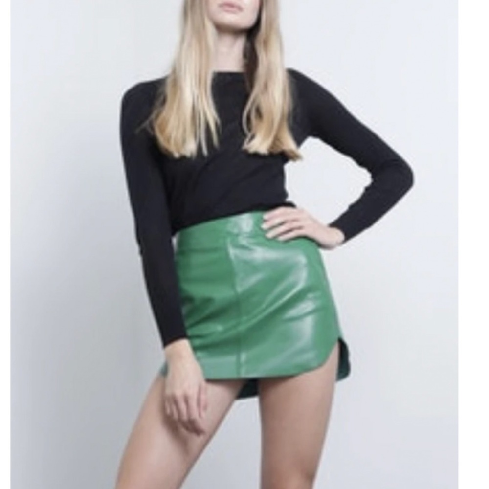 Karina Grimaldi Simon Leather Skirt